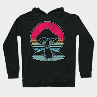 Retro Vaporwave Aesthetic Mushroom Hunter Gift Hoodie